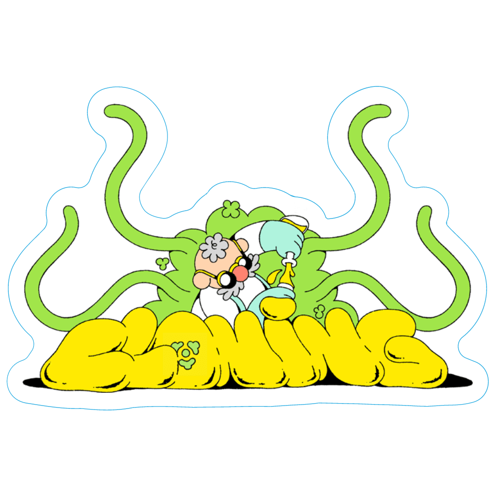 Scientist #2 Holographic Sticker
