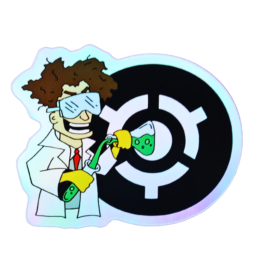 Scientist Holographic Sticker